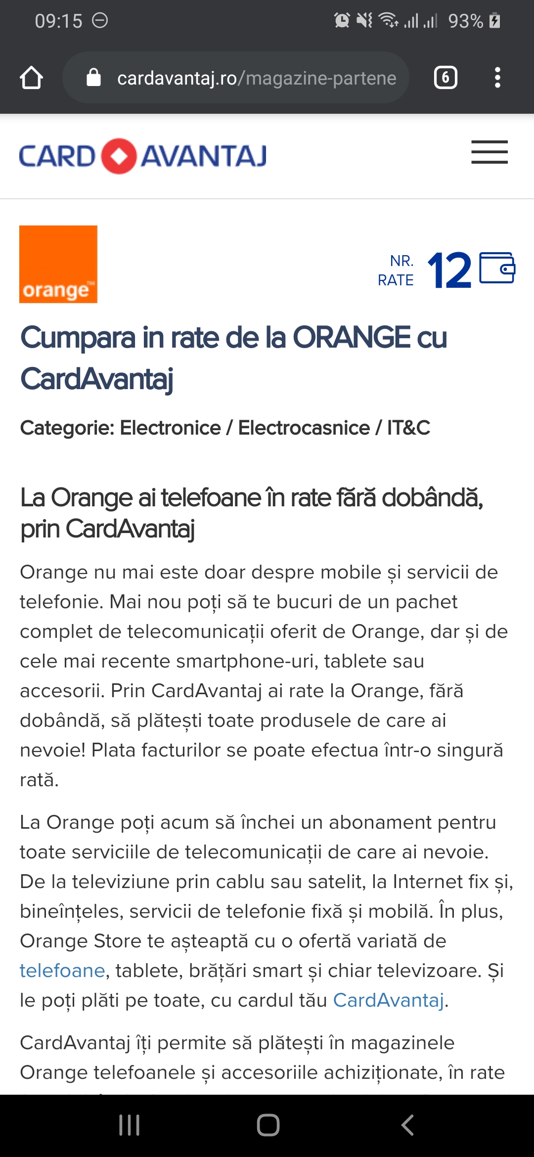 Rezolvat: Magazinele Orange Card - Comunitatea Orange