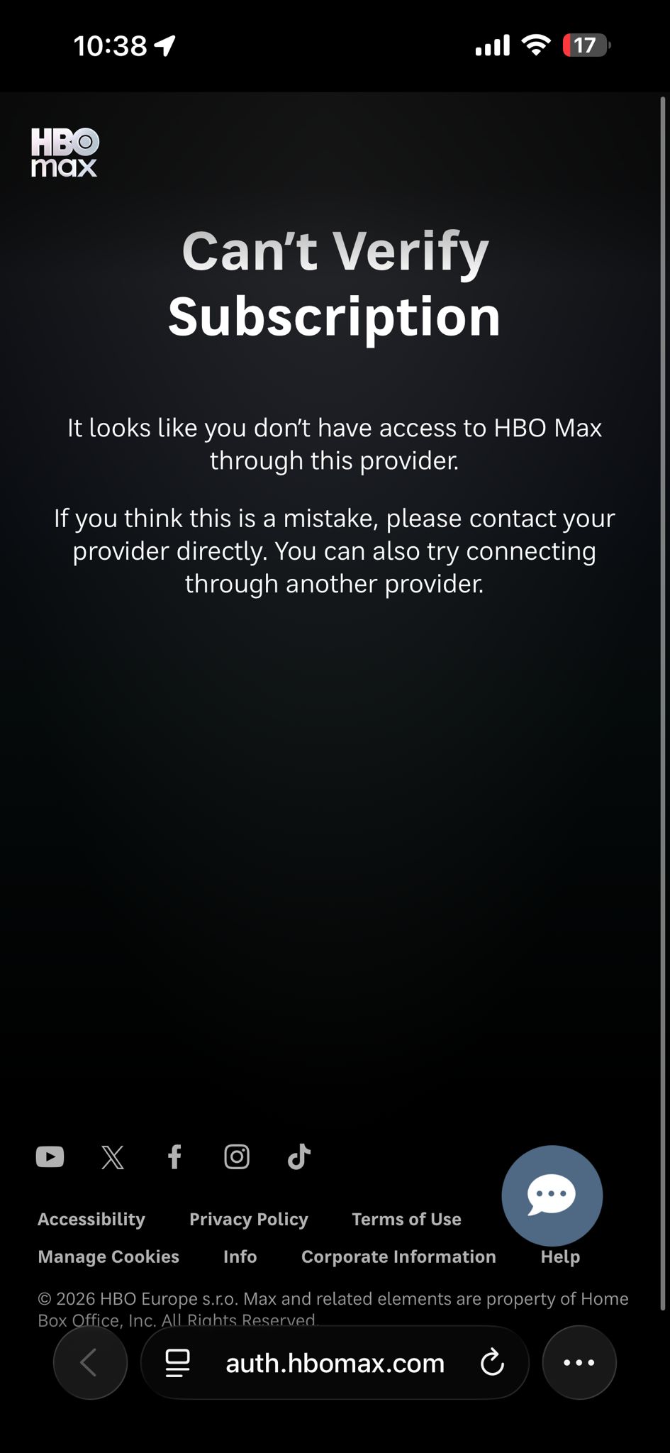 Rezolvat: Re: Probleme conectare la provider HBO MAX - Pagina 2 ...