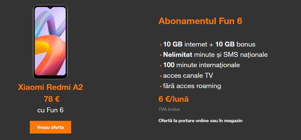Oferta la portare online sau in magazin.